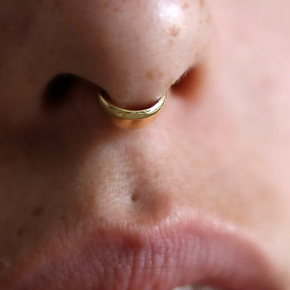 White Gold Septum Cuff 16g